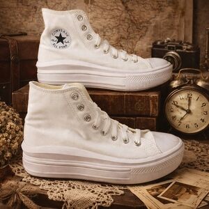 Converse Chuck Taylor All Star Move Platform High-Top Sneakers | Size 7 | White